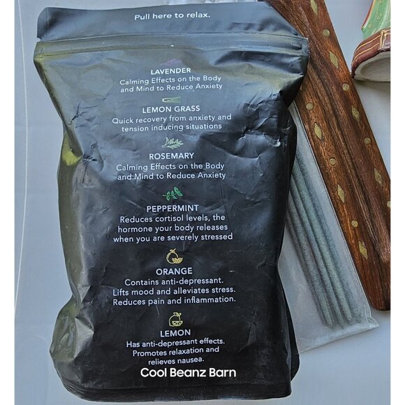 Incense Holder With Incense Sticks Cones & Wooden Ash Catcher - Picture 9 of 15